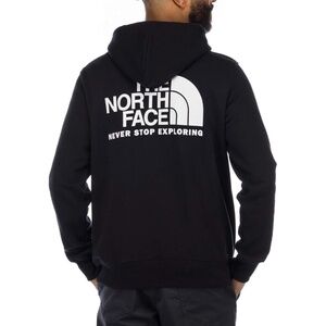 The North Face Men's black 80/20 Throwback Hoodie logo sweatshirt XXL